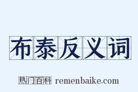 布泰反义词是什么意思的图片